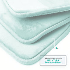 Empyrean Ultra Soft Plush Bathroom Rug - Non-Slip, Velvet, Memory Foam Bath Mat - Set of 2