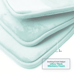 Empyrean Ultra Soft Plush Bathroom Rug - Non-Slip, Velvet, Memory Foam Bath Mat - Set of 2
