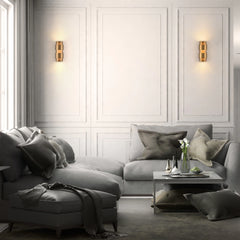 2 - Light Steel Flush Mounted Ring Wall Sconce