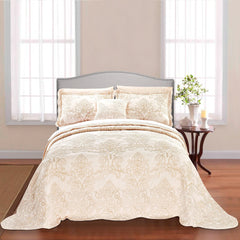 Serenta Damask 4-piece Bedspread Set