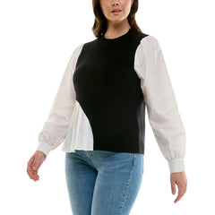 Nanette Lepore Women's Contrast Panel Pleated Top