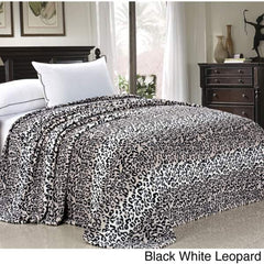 Lightweight Printed Safari Animal Flannel Fleece Blanket