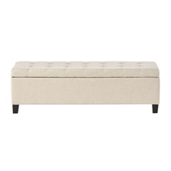 Mission Tufted Fabric Storage Ottoman Bench by Christopher Knight Home