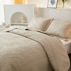 MarCielo 3 Piece Cotton Oversized Bedspread Quilt Set Tmonica