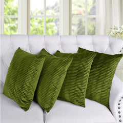 Agnew Pleated Velvet Decorative Throw Pillow Cover Set, NO INSERT