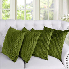Agnew Pleated Velvet Decorative Throw Pillow Cover Set, NO INSERT