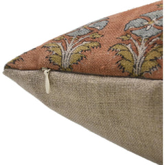 Fabdivine Rustic Thick Linen Cushion Cover Bed or Guest Room Decor, Mor Mukut