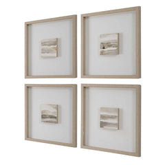 Uttermost Studying Sepia Hand Painted Canvases (Set of 4)