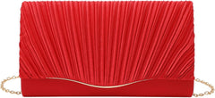 Pleated Clutch Crossbody Chain Bag Banquet Bag
