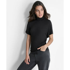 DKNY Mock Neck Dolman Knit Top