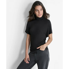 DKNY Mock Neck Dolman Knit Top