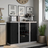 Furniture of America Xole 47-in. Rustic 7-shelf Dining Buffet, Sideboard for Dining Room
