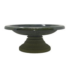 7.5"H Fiber Clay Low Profile Base Birdbaths, 19"D x 7.5"H, 6.5 lbs.
