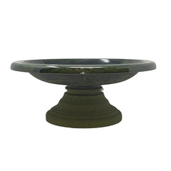7.5"H Fiber Clay Low Profile Base Birdbaths, 19"D x 7.5"H, 6.5 lbs.