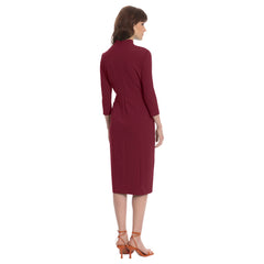 Donna Morgan Stretch Twisted Neckline Sheath Dress