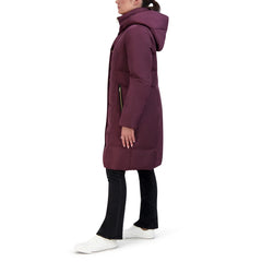 Cole Haan Women's Bib Insert Mid-Length Puffer Coat