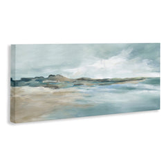 Stupell Blue Gradient Beach Scene Canvas Wall Art Design By Carol Robinson