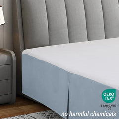 Swift Home Easy Fit Tailored Pleat Microfiber Bed Skirt with 14-inch Drop