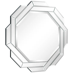 Interlaced Round Beveled Framed Wall Mirror for Bathroom,Vanity, Bedroom