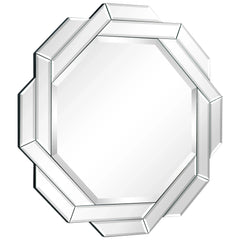 Interlaced Round Beveled Framed Wall Mirror for Bathroom,Vanity, Bedroom