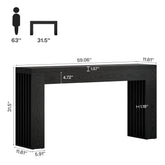 59'' Wood Console Sofa Table Behind The Couch for Entrance, Hallway