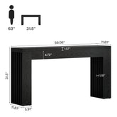 59'' Wood Console Sofa Table Behind The Couch for Entrance, Hallway