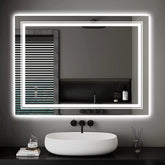 36"x28" LED Illuminated Bathroom Wall Vanity Mirror Anti-Fog Dimmable