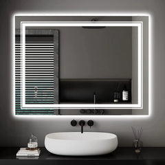 36"x28" LED Illuminated Bathroom Wall Vanity Mirror Anti-Fog Dimmable
