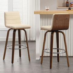 26"/29" Faux Leather Swivel Bar/Counter Stools, Set of 2/3