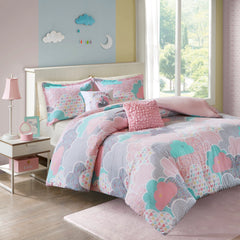 Intelligent Design Kids Cloud Cotton Printed Duvet Cover Set
