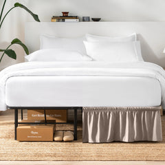 Bare Home Adjustable Wrap Around Bed Skirt