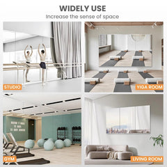 Large Full-Length Mirror for Home Gym Yoga and Dance Studio