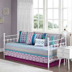 Joni Purple 6 Piece Reversible Daybed Set by Intelligent Design
