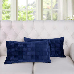 Agnew Pleated Velvet Decorative Throw Pillow Cover Set, NO INSERT