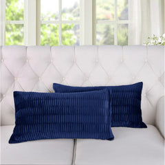 Agnew Pleated Velvet Decorative Throw Pillow Cover Set, NO INSERT
