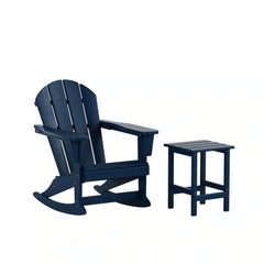 Laguna Hdpe All Weather Outdoor Patio Rocking Chair With Side Table (2-Piece Set)