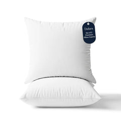 Delara Throw Pillow Inserts Organic Cotton, Down Alternative Fill, Set of 2