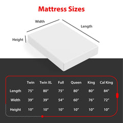 O-Sleep 10 inch Memory Foam Mattress in a Box with CertiPUR-US and OEKO-TEX