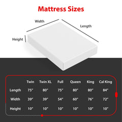 O-Sleep 10 inch Memory Foam Mattress in a Box with CertiPUR-US and OEKO-TEX