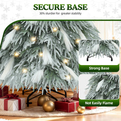 6.5ft Pre-Lit Artificial Spruce Christmas Tree