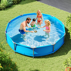 Costway 1617 Gal Outdoor Family Swimming Pool with Metal Frame - See Details