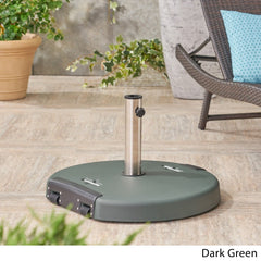 Mota Outdoor Umbrella Base with Stainless Steel Collar by Christopher Knight Home - 25.5" W x 24" D x 15.5" H