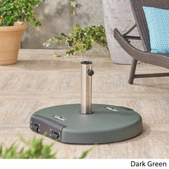 Mota Outdoor Umbrella Base with Stainless Steel Collar by Christopher Knight Home - 25.5" W x 24" D x 15.5" H