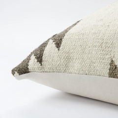 Rizzy Home Ivory, Brown, and Black Southwest Wool Top Throw Pillow