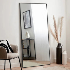 Modern Aluminum Alloy Thin Framed Full Length Floor Mirror