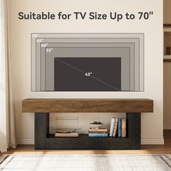 63 Inches Long TV Stand for TVs Up to 70 Inches - 15.75" D x 63" W x 23.62" H