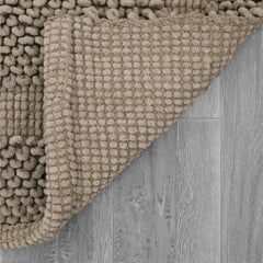 Sophie Border Ultra-plush Chenille Non-Slip Cotton Bath Mat