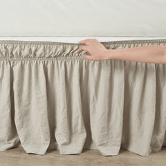 Lush Decor Ruched Ruffle Elastic Easy Wrap Around Bedskirt