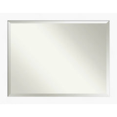 Beveled Bathroom Wall Mirror - Cabinet White Frame