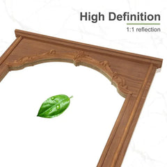Full Length Vintage Carved Soild Wood Frame Wall Mirror Leaning Mirror - 71"x35"